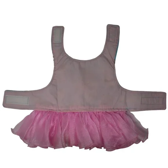 Handmade Ballerina Zoo Animal Theme Designer Small Dog Embellished Dress Pink - Picture 3 of 4